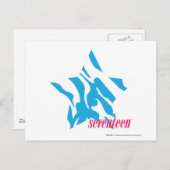 Zebra Aqua 3 Postkarte (Vorne/Hinten)