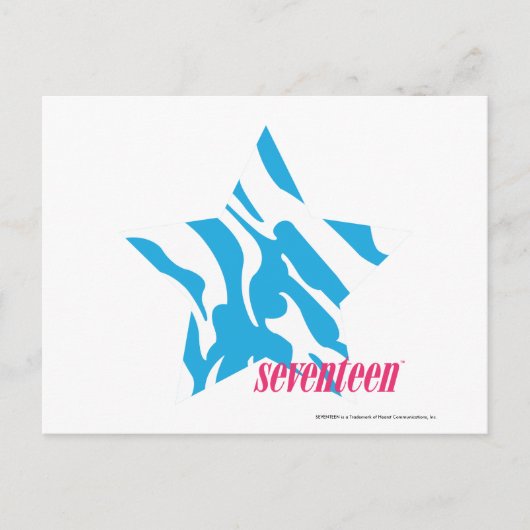 Zebra Aqua 3 Postkarte (Vorderseite)