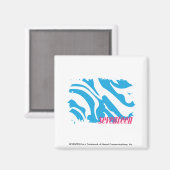 Zebra Aqua 4 Magnet (Vorderseite/Rückseite)