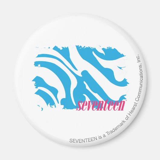 Zebra Aqua 4 Magnet (Vorne)