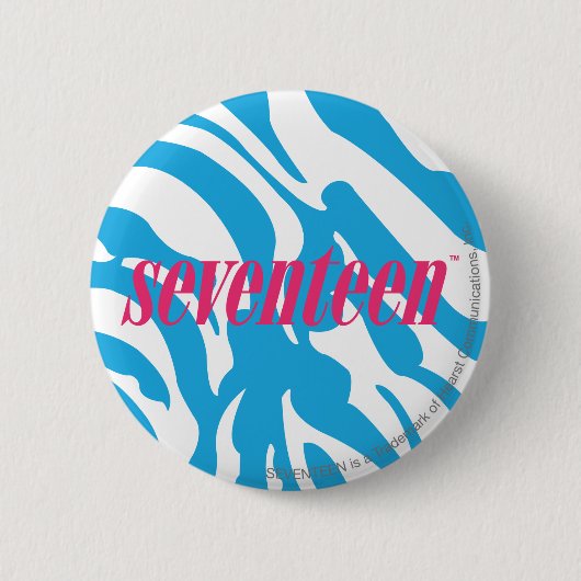 Zebra-Aqua Button (Vorderseite)