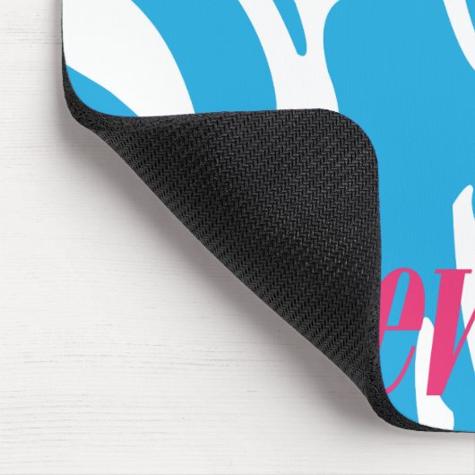 Zebra-Aqua Mousepad (Ecke)