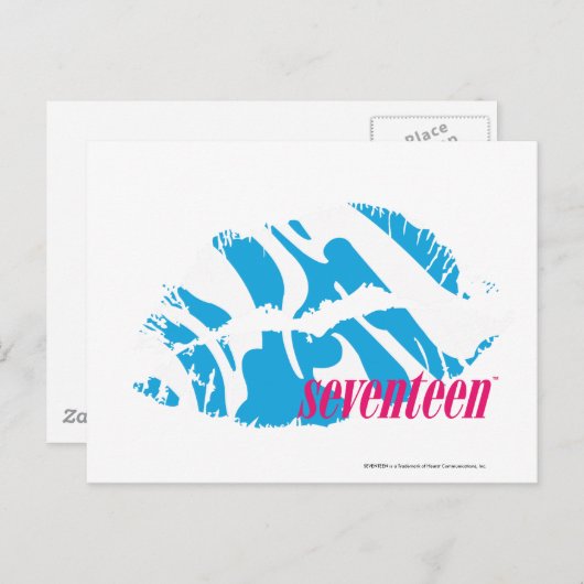 Zebra Aqua Postkarte (Vorne/Hinten)