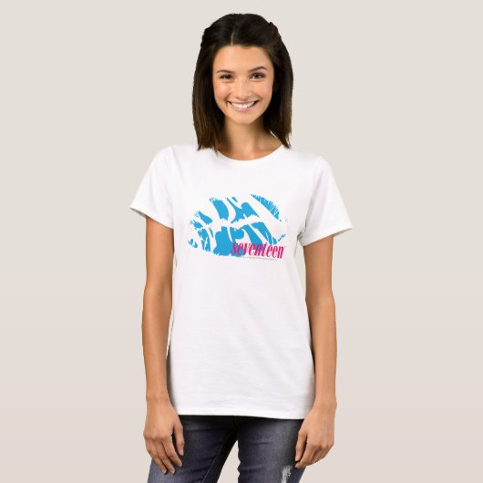 Zebra Aqua T-Shirt (Vorne ganz)