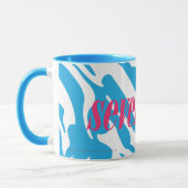 Zebra-Aqua Tasse (Links)