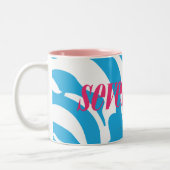 Zebra-Aqua Zweifarbige Tasse (Links)
