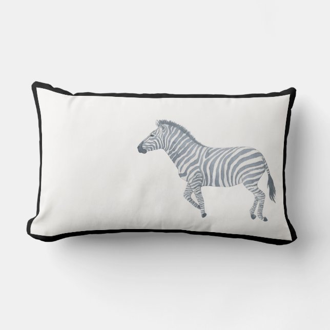Zebra Aquarellkissen Lendenkissen (Vorderseite)