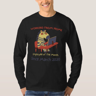 Zebra-Arbeitnehmer des Monats, der von zu Hause au T-Shirt