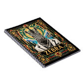 Zebra, Art Deco Wildtiere Notizblock (Rechte Seite)