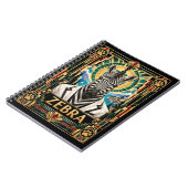 Zebra, Art Deco Wildtiere Notizblock (Linke Seite)