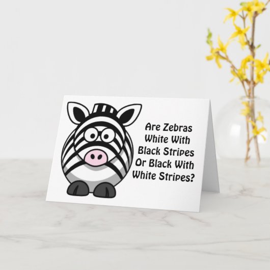 Zebra Art Karte (Gelbe Blume)