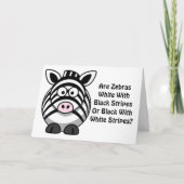Zebra Art Karte (Vorderseite)