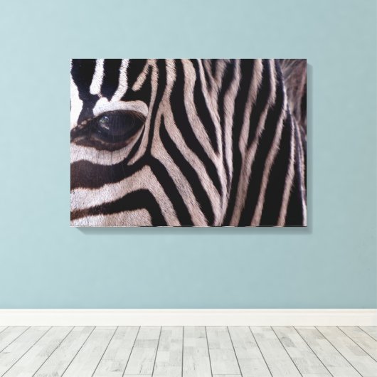 Zebra Art Leinwanddruck (Insitu (Holzboden))