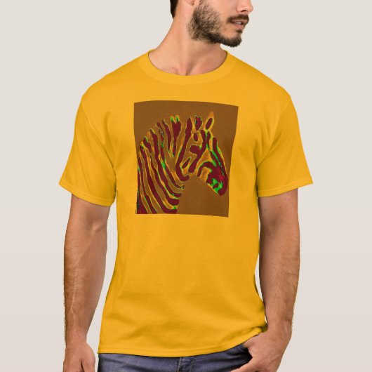Zebra Art Lila Glow T-Shirt (Vorderseite)