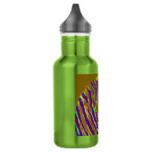 Zebra Art Lila Strip Trinkflasche (Links)