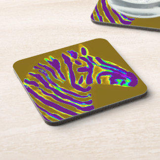 Zebra Art Lila Stripes Untersetzer