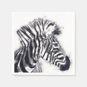 Zebra Art Napkin - Safari Party Deco Serviette (Vorderseite)