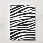Zebra Art Party Einladung (Rückseite)