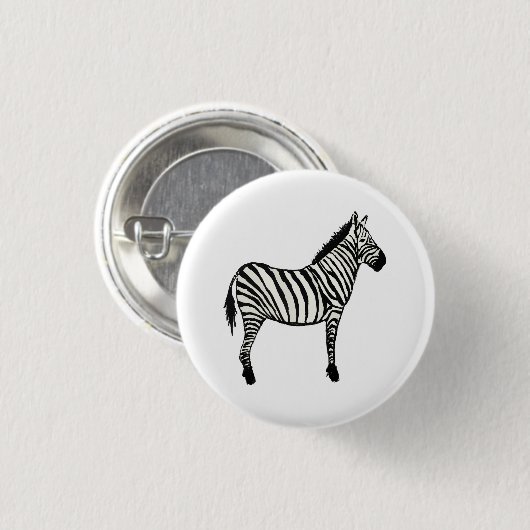 Zebra Art Safari Button (Vorne & Hinten)