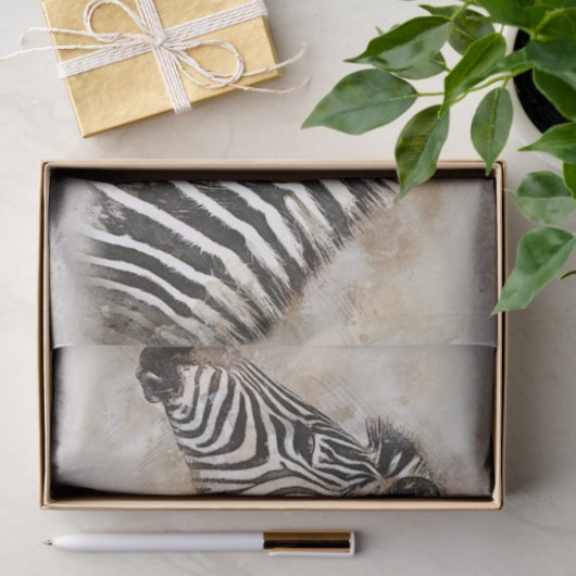 Zebra Artwork Decoupage Seidenpapier (Geschenk)