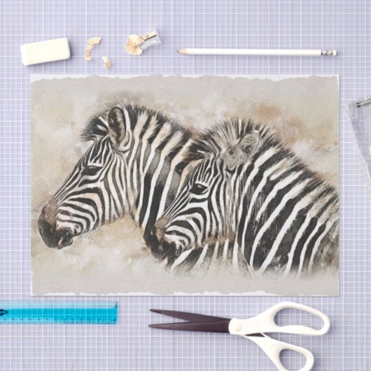Zebra Artwork Decoupage Seidenpapier (Handwerk)