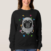 Zebra Astronaut Animal Deep in Space Cosmic Univer Sweatshirt (Vorderseite)