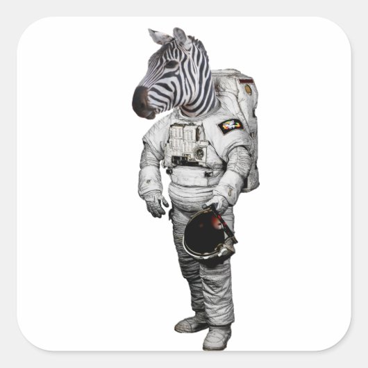 Zebra Astronaut Sticker (Vorderseite)