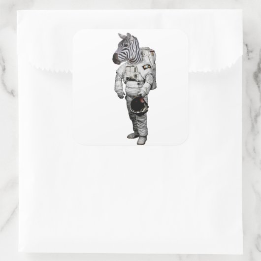Zebra Astronaut Sticker (Tasche)
