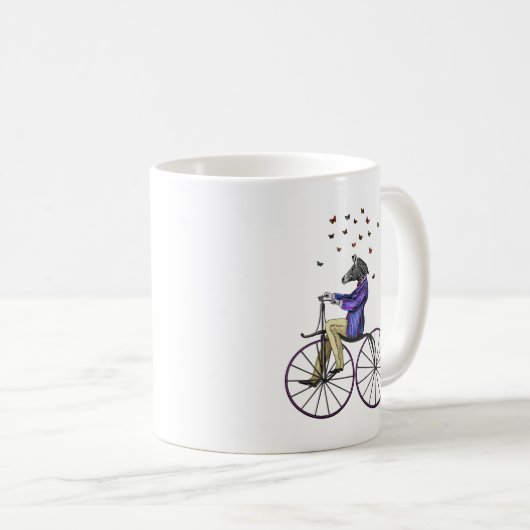 Zebra auf dem Fahrrad Kaffeetasse (VorderseiteRechts)