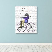 Zebra auf dem Fahrrad Leinwanddruck (Insitu (Holzboden))