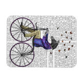 Zebra auf dem Fahrrad Magnet (Horizontal)