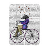 Zebra auf dem Fahrrad Magnet (Vertikal)