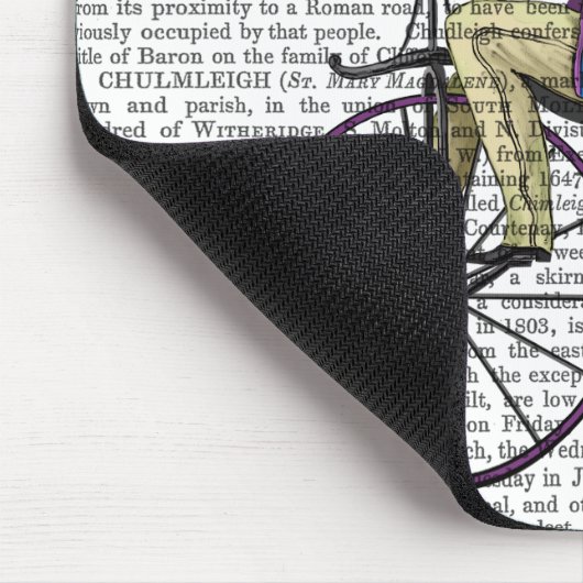 Zebra auf dem Fahrrad Mousepad (Ecke)