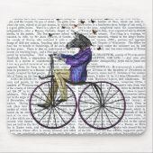 Zebra auf dem Fahrrad Mousepad (Vorne)