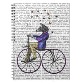 Zebra auf dem Fahrrad Notizblock (Vorderseite)