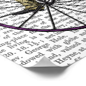 Zebra auf dem Fahrrad Poster (Ecke)