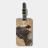 Zebra auf der Savanne Gepäckanhänger (Vorderseite vertikal)