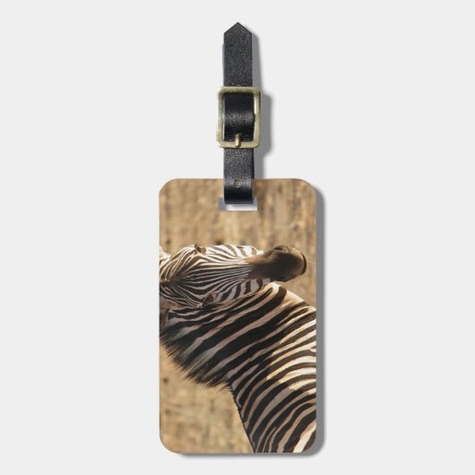 Zebra auf der Savanne Gepäckanhänger (Vorderseite vertikal)