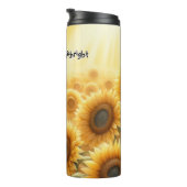 Zebra auf einem Sonnenblumenfeld Thermosbecher (Nach rechts gedreht)