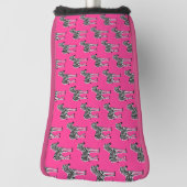 Zebra auf Hot Pink Golf Head Cover Headcover (Rotieren 90)