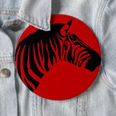 ZEBRA AUF ROTEM KNOPF BUTTON (Beispiel)