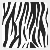 Zebra-Aufkleber Quadratischer Aufkleber (Vorderseite)