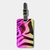 Zebra augenfarbene Funky Gepäckanhänger (Vorderseite vertikal)
