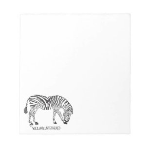 Zebra aus Black Scribbles Notizblock