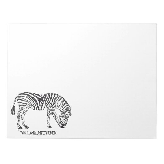 Zebra aus Black Scribbles Notizblock (Vorderseite)