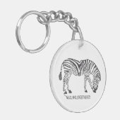 Zebra aus Black Scribbles Schlüsselanhänger (Vorderseite links)
