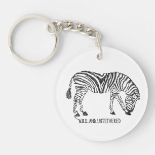 Zebra aus Black Scribbles Schlüsselanhänger