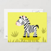 Zebra aus meiner Weltierserie Postkarte (Vorne/Hinten)
