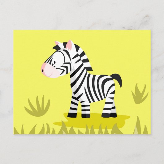 Zebra aus meiner Weltierserie Postkarte (Vorderseite)