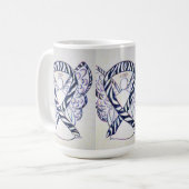 Zebra Awareness Ribbon Angel Art Tasse (Vorderseite Links)